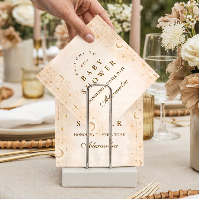 Serviette En Papier Baby Shower Classique au Clair de Lune (Créateur téléchargé)