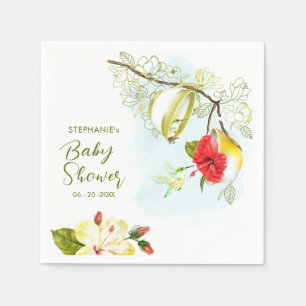 Serviette En Papier Baby Shower Colombeaux à Thé