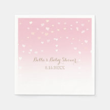 Baby shower Confetti Coeur Rose