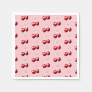 Serviette En Papier Baby shower Coquette Chic Cerry