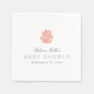 Serviette En Papier Baby shower Coral Reef