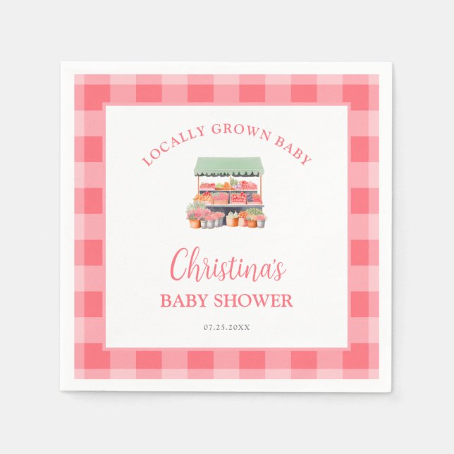 Serviette En Papier Baby shower cultivé localement (Devant)