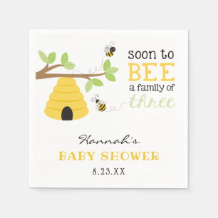 Serviette En Papier Baby shower d'abeilles