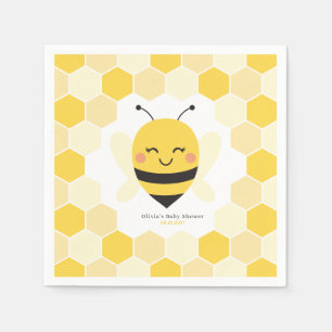 Serviette En Papier Baby shower d'abeilles avec conception de peigne