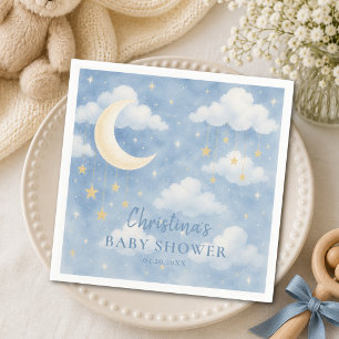 Serviette En Papier Baby Shower Dans la Lune