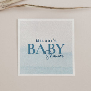 Serviette En Papier Baby shower d'aquarelle moderne Ocean