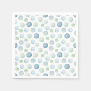 Serviette En Papier baby shower d'aquarelle "Polka Dot Splash"