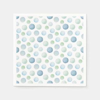 Serviette En Papier baby shower d'aquarelle "Polka Dot Splash"