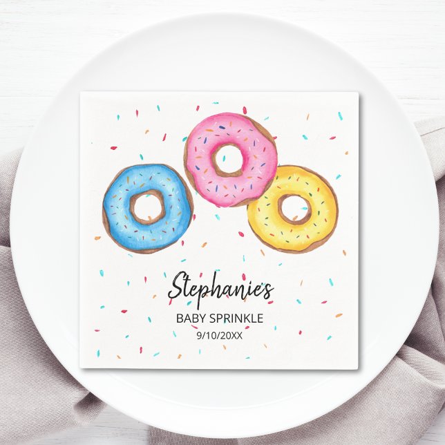 Serviette En Papier Baby shower d'arrosage pour bébé Donut (Créateur téléchargé)