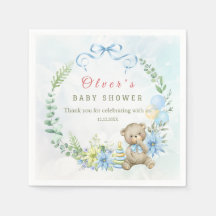 Baby shower d'attente de l'ours en peluche
