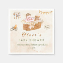 Baby shower d'attente de l'ours en peluche