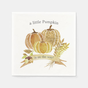 Serviette En Papier Baby shower d'automne Citrouille aquarelle