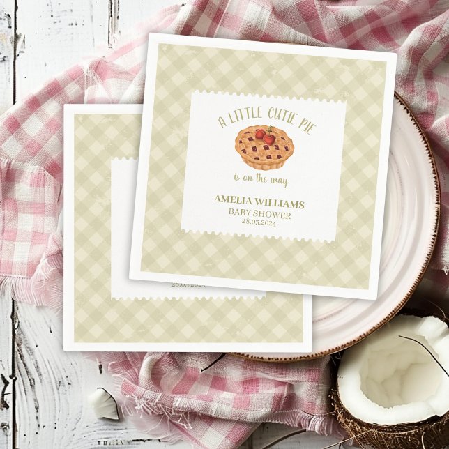 Serviette En Papier Baby shower d'automne de la coupe d'aquarelle (Créateur téléchargé)