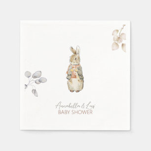 Serviette En Papier Baby shower d'automne de lapin