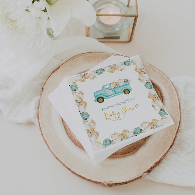 Serviette En Papier Baby shower d'automne du Petit Citrouille (Créateur téléchargé)