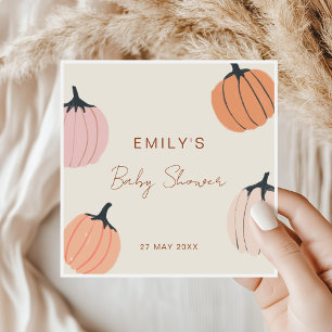 Serviette En Papier Baby shower d'automne du petit Citrouille