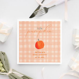 Serviette En Papier Baby shower d'automne neutre pour le petit Citroui