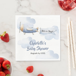 Serviette En Papier Baby shower d'avion Napkin