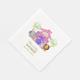 Serviette En Papier Baby shower de ballon du Carnaval Safari Cirque