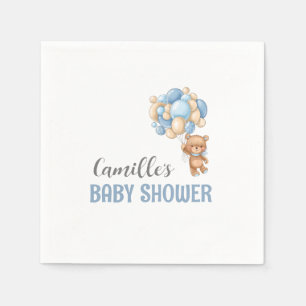 Serviette En Papier Baby shower de ballon Teddy Bear