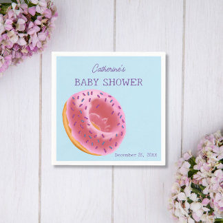 Serviette En Papier Baby shower de beigne
