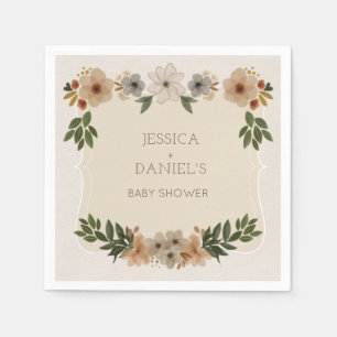 Serviette En Papier Baby shower de bois moderne Cocktail Napkin