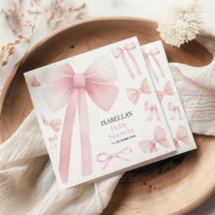 Serviette En Papier Baby shower de boule rose