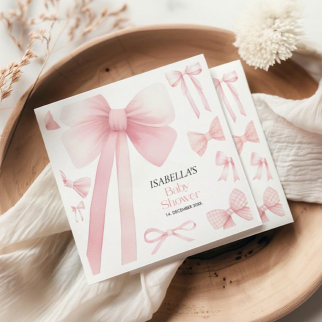 Serviette En Papier Baby shower de boule rose (Créateur téléchargé)