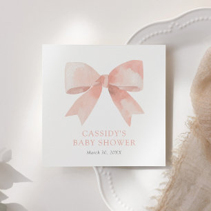 Serviette En Papier Baby shower de boule rose