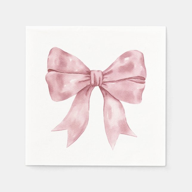 Serviette En Papier Baby shower de boule rose (Devant)