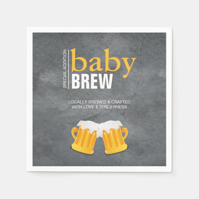 Serviette En Papier Baby shower de bouteille de bière brassée pour béb (Devant)