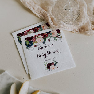 Serviette En Papier Baby shower de calligraphie illustrée aquarelle