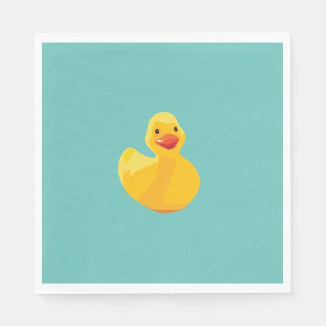 Serviette En Papier Baby shower de canard en caoutchouc (Devant)