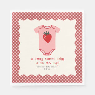 Serviette En Papier Baby shower de carrosserie Berry Sweet