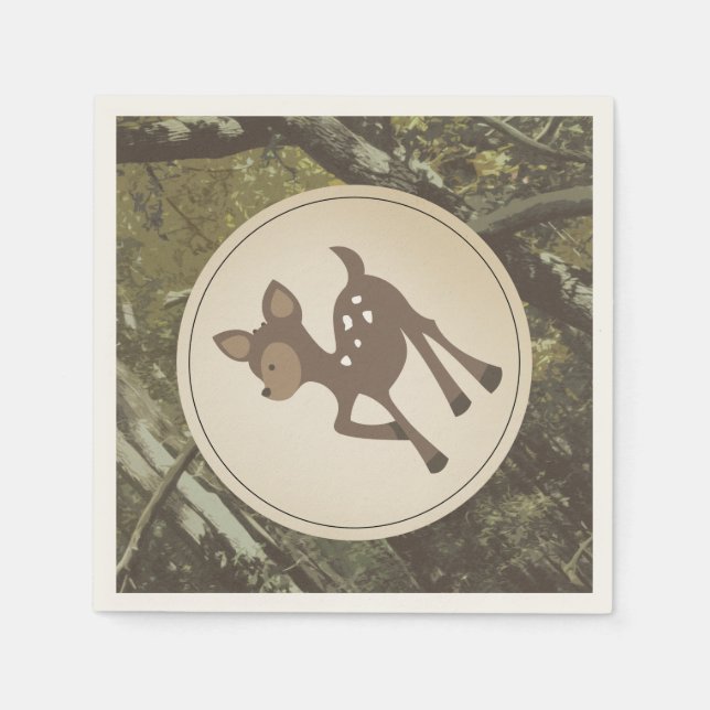 Serviette En Papier Baby shower de cerfs Camo (Devant)