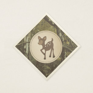 Serviette En Papier Baby shower de cerfs Camo