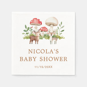 Serviette En Papier Baby shower de cerfs de bois