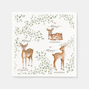 Serviette En Papier Baby shower de cerfs de bois