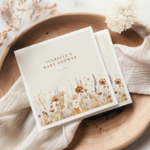 Serviette En Papier Baby shower de champ Fleur sauvage d'automne
