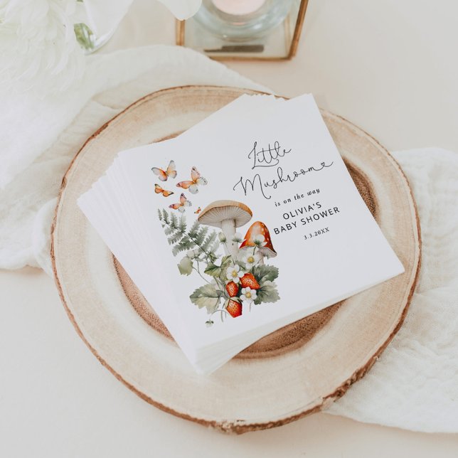 Serviette En Papier Baby shower de champignons de l'automne (Créateur téléchargé)