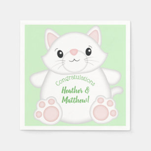 Serviette En Papier Baby shower de chat Kitty