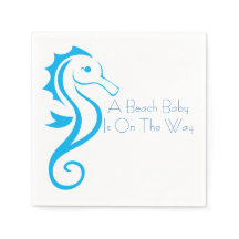 Baby shower de cheval de mer Napkin (garçon)