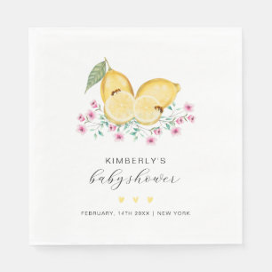 Serviette En Papier Baby shower de Citrus de Citron Cute Little Cutie