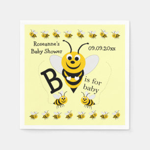 Serviette En Papier Baby shower de conception d'abeilles