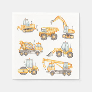 Serviette En Papier Baby shower de construction Truck Party