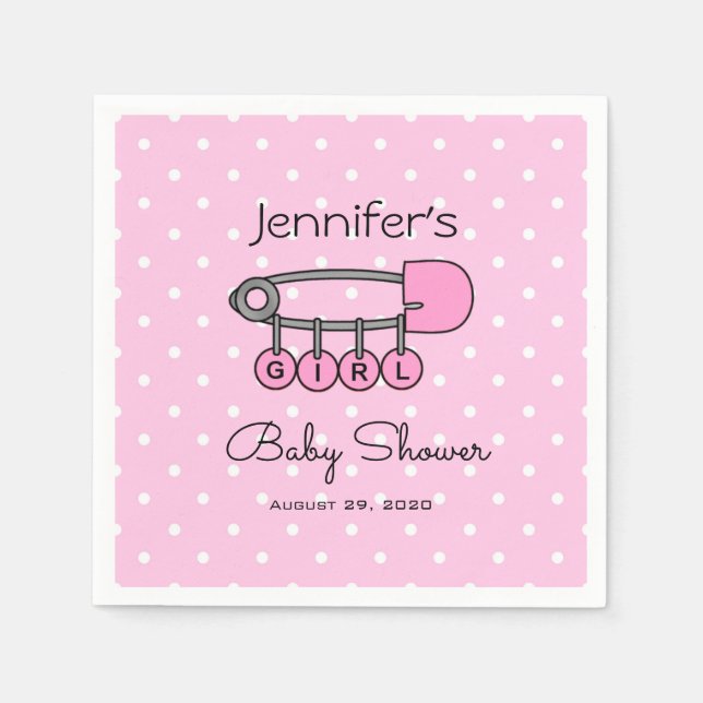 Serviette En Papier Baby shower de couches (Devant)