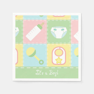 Serviette En Papier Baby shower de courtepointe pour bébé serviettes