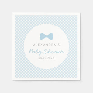Serviette En Papier baby shower de cravate En vichy arc bleu