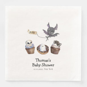 Serviette En Papier Baby shower de cupcake Little Boo Halloween