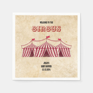 Serviette En Papier Baby shower de de décor de cirque vintage Pa de c